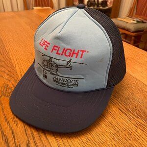 Vintage Life Flight Bannock Regional Medical Center Snapback Trucker Hat Cap